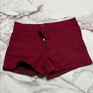 NOBO Red Jean Shorts Casual Summer Style